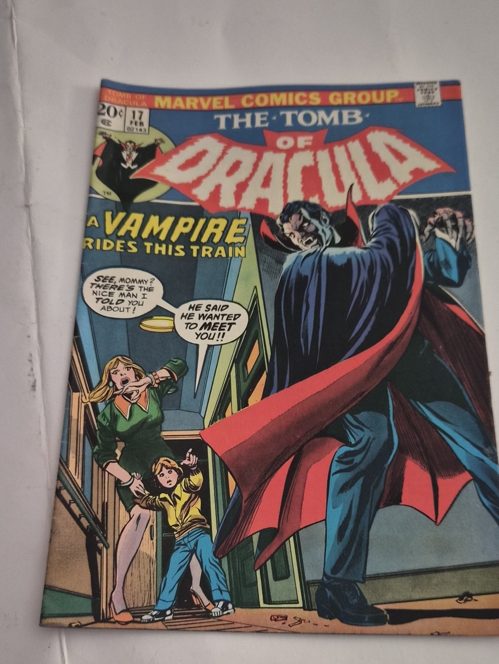 1972 The Tomb of Dracula #17 Vintage Comic - Blue & Red Cover